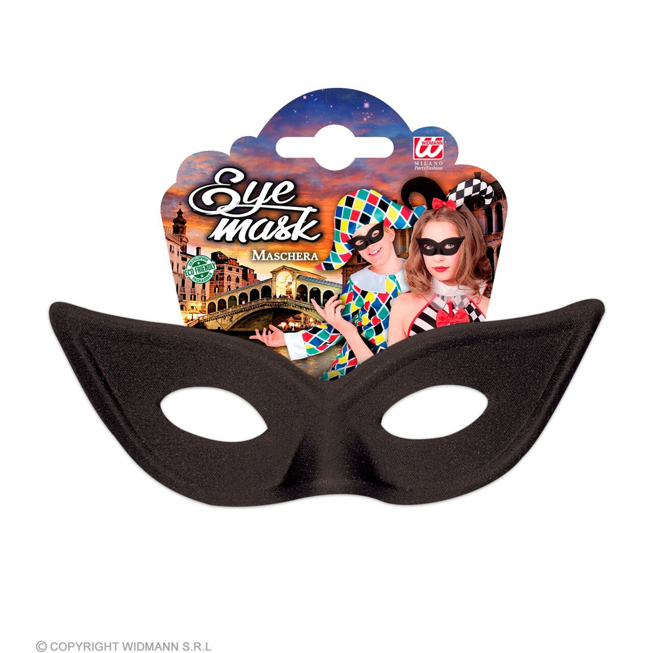 Op deze afbeelding zie je een Accessoires, van het merk Widmann. Oogmasker Zwart Kind