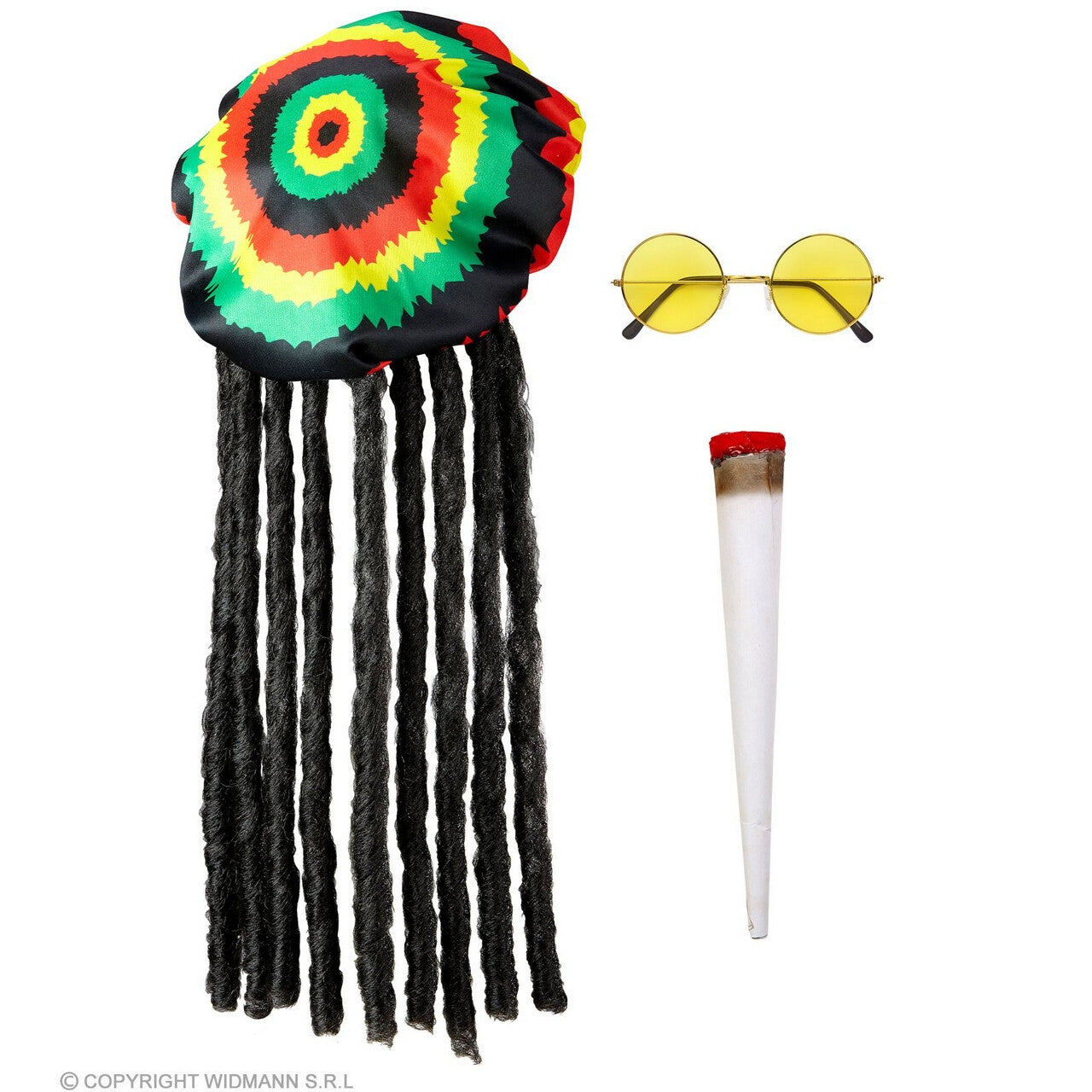 Op deze afbeelding zie je een Accessoires, van het merk Widmann. Als Een Rastafari Accessoire Set