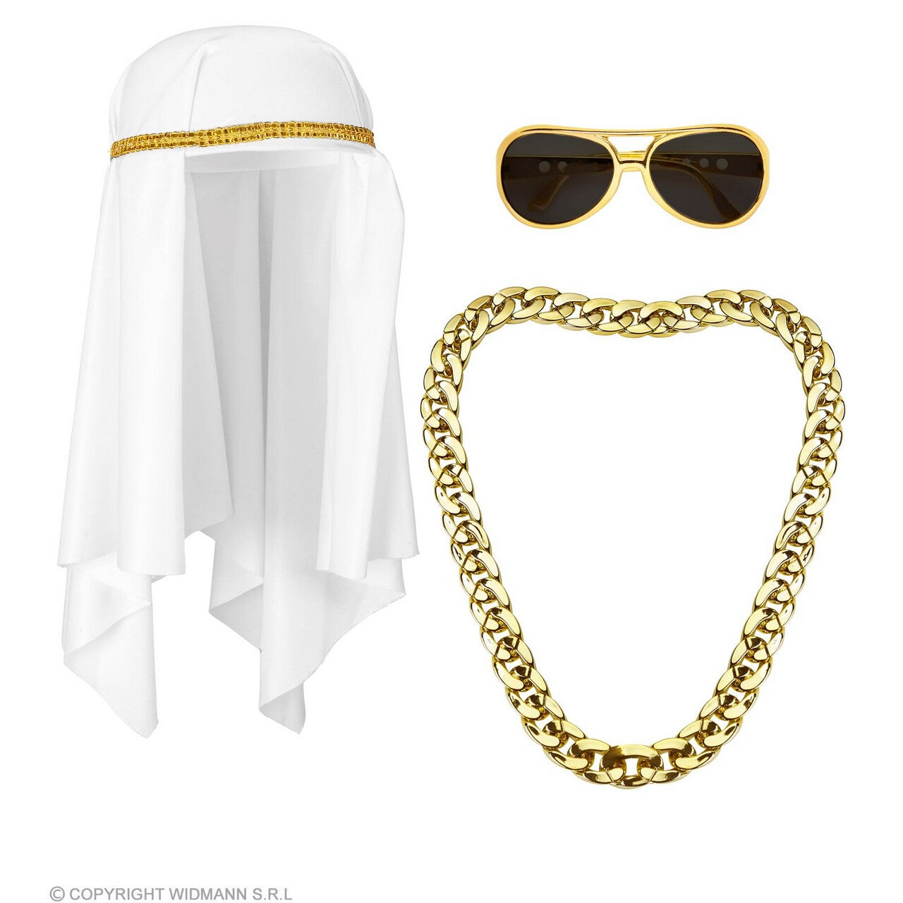 Op deze afbeelding zie je een Accessoires, van het merk Widmann. Chique Sheik Accessoire Set