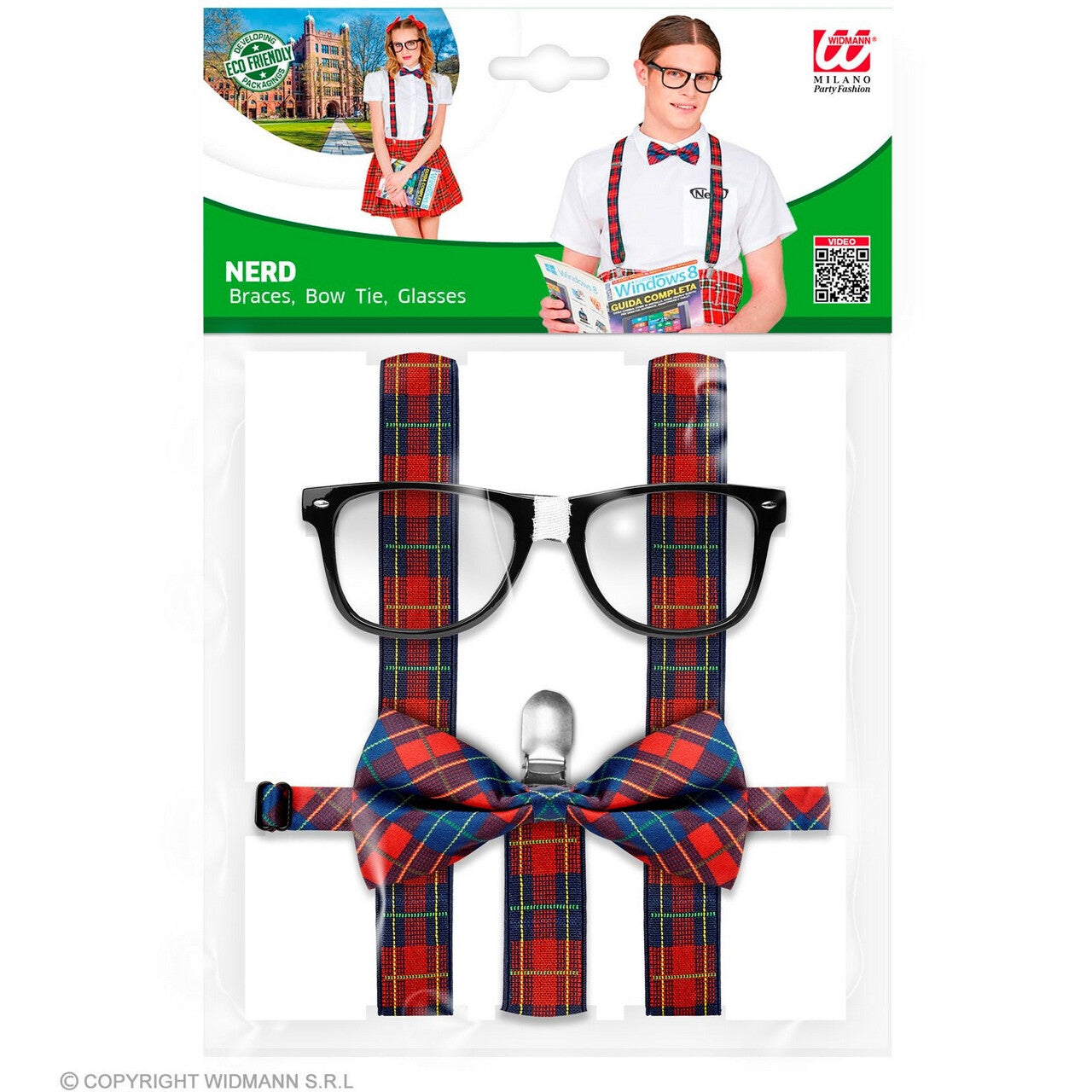 Op deze afbeelding zie je een Accessoires, van het merk Widmann. Beste Leerling Nerd Accessoire Set