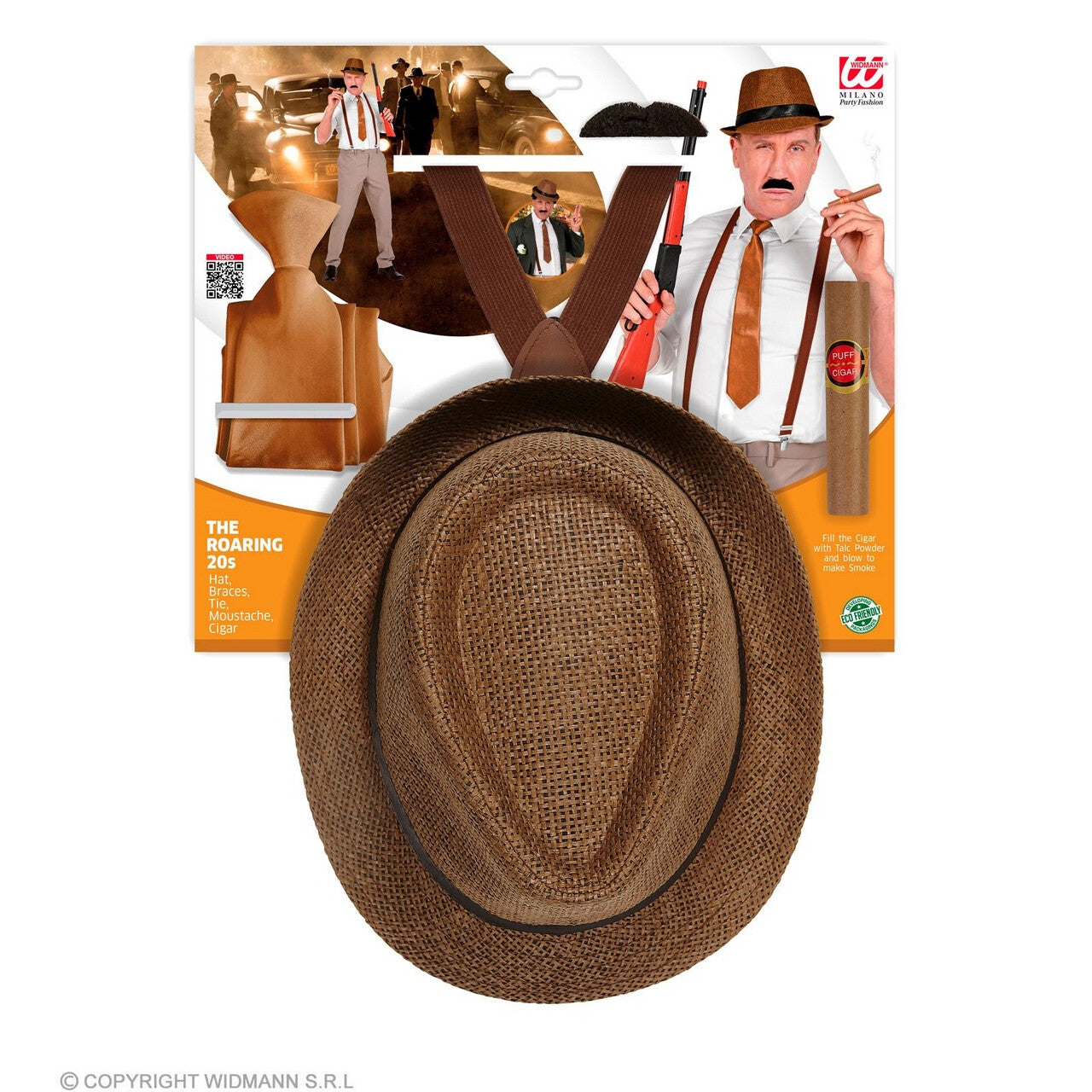 Op deze afbeelding zie je een Accessoires, van het merk Widmann. Jaren 20 Zakenman Accessoire Set