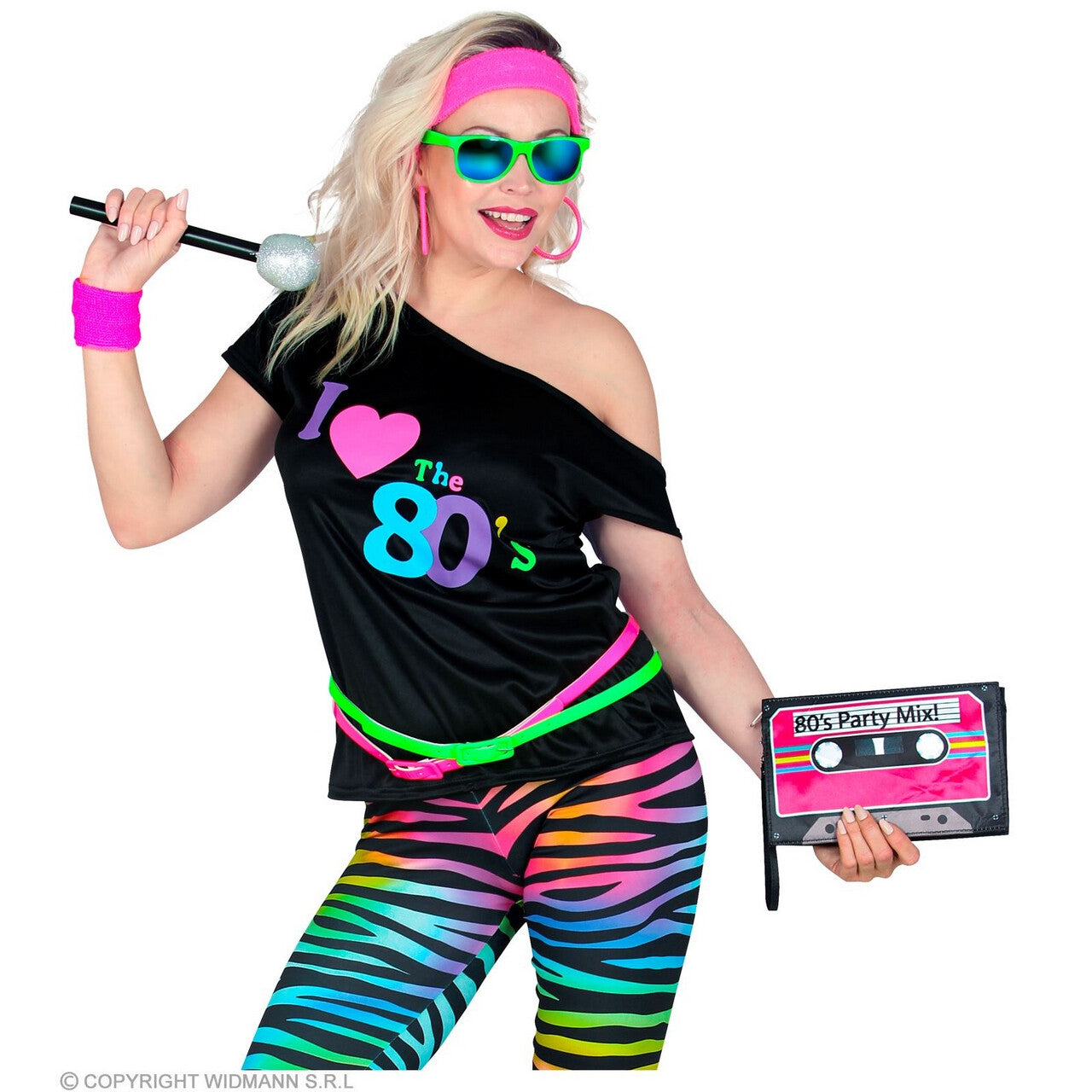 Op deze afbeelding zie je een Accessoires, van het merk Widmann. De Jaren 80 Cassette Tape Handtas