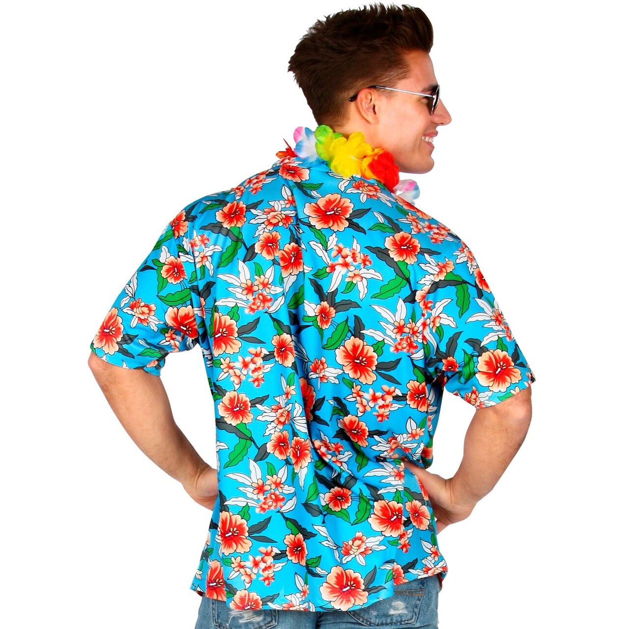 Op deze afbeelding zie je een -1, van het merk Widmann. Hawaii Shirt Blauw