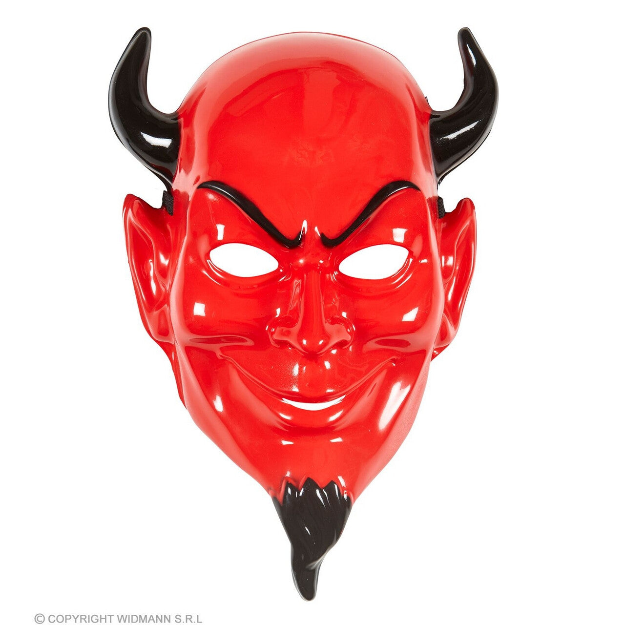 Op deze afbeelding zie je een Accessoires, van het merk Widmann. Rode Duivel Masker Met Hoorntjes