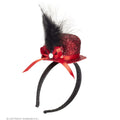 20er Jahre Mini-Glitzerhut Rot