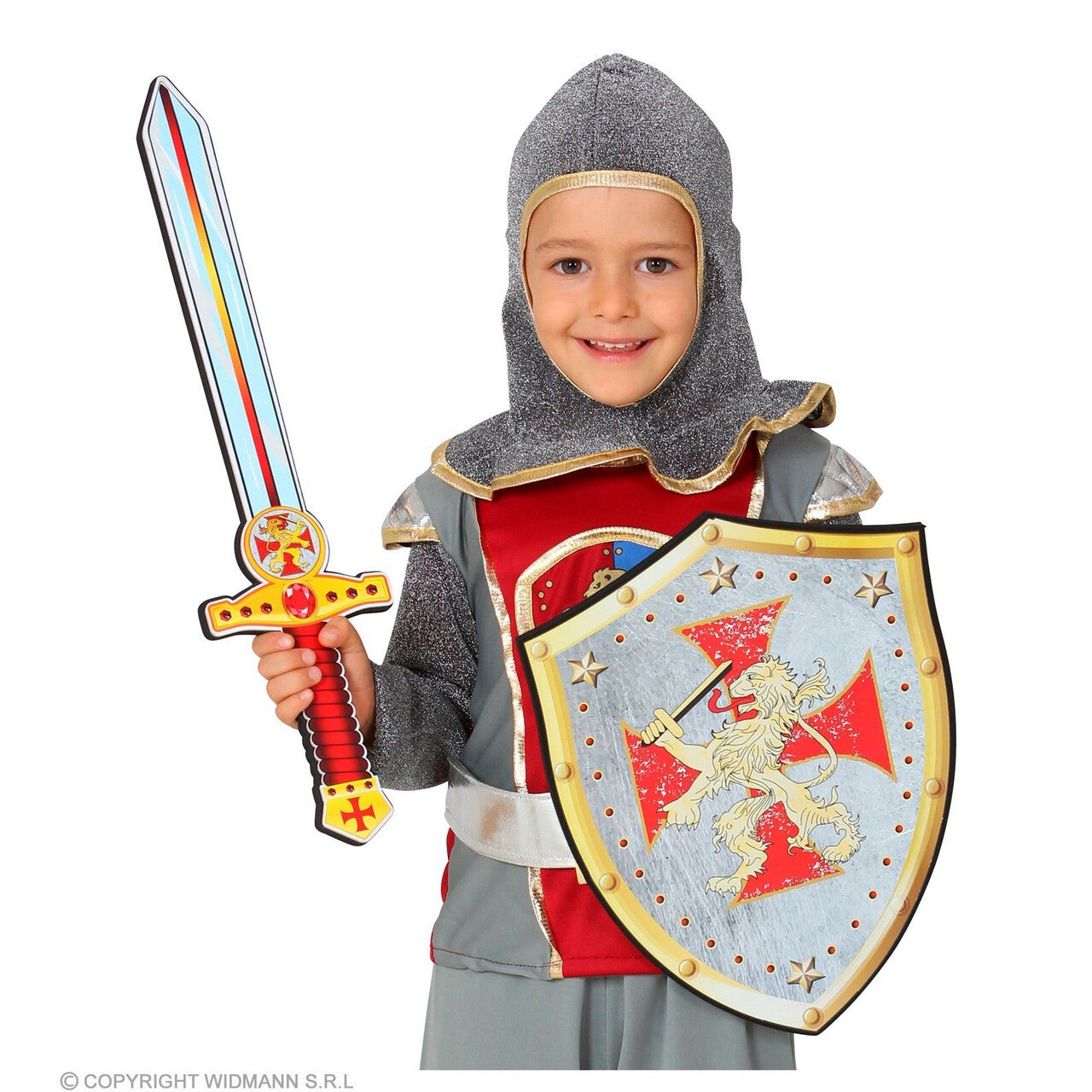 Op deze afbeelding zie je een Accessoires, van het merk Widmann. Strijder Van Het Leeuwenhof Accessoire Set