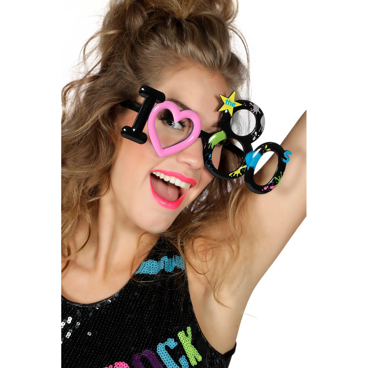Op deze afbeelding zie je een Accessoires, van het merk Wilbers. Bril I Love The 80s