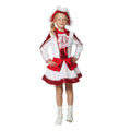 Elegante Rot-Weiß Funkenmariechen Kostüm für Mädchen