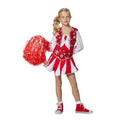 Tanzende Cheerleader Luxusrot Kostüm für Mädchen