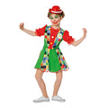 Neon Green Funky Funk Clown Kostüm für Mädchen
