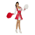 Tanzende Cheerleaderin Rot Deluxe Damenkostüm