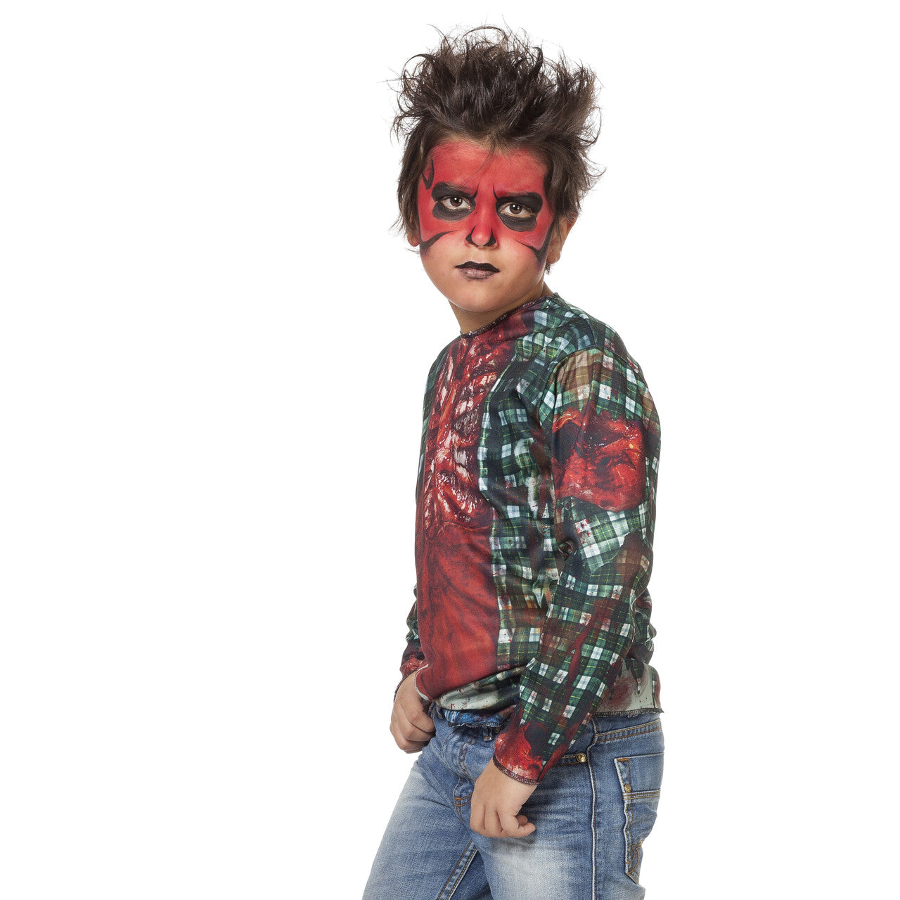 Op deze afbeelding zie je een Kostuums, van het merk Wilbers. Shirt Afschuwelijke Zombie Jongen