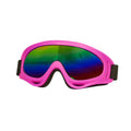 Neonpinke Skibrille