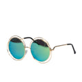 Riesige Festivalbrille Grün Blau