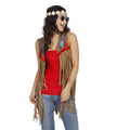 Braune Hippie-Weste Missouri Damen
