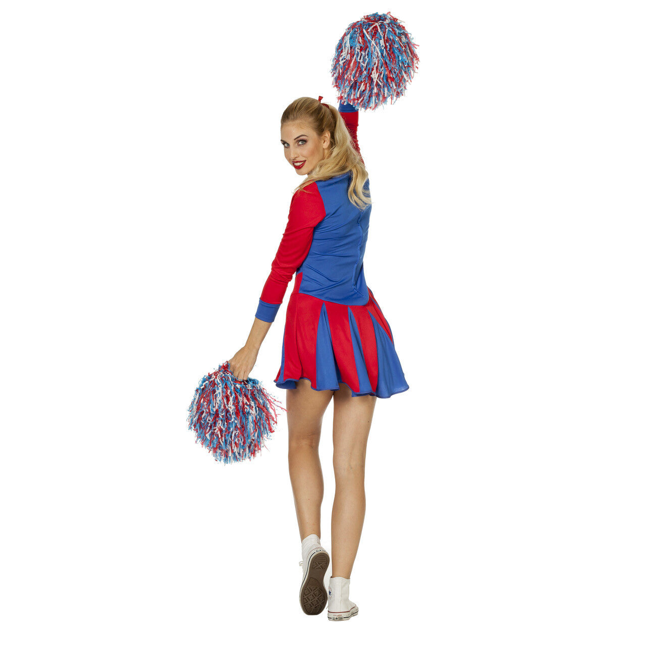 Op deze afbeelding zie je een Kostuums, van het merk Wilbers. Cheerleader Go Go Go Vrouw Kostuum