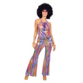Disco Catsuit Rainbow Vrouw Kostuum