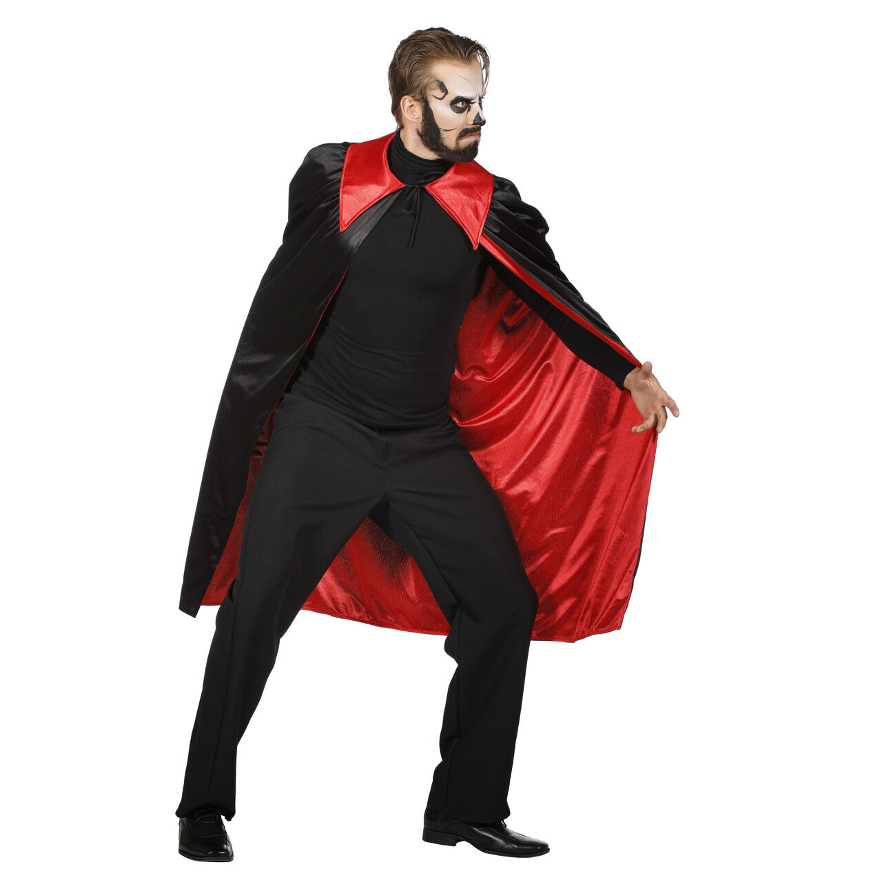 Op deze afbeelding zie je een Accessoires, van het merk Wilbers. Dorstige Dracula Cape Zwart / Rood