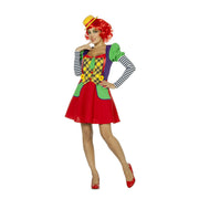 Op deze afbeelding zie je een Kostuums, van het merk Wilbers. Clown Theater Van De Lach Vrouw Kostuum