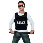 Op deze afbeelding zie je een Kostuums, van het merk Wilbers. Zwart No Sweat Swat Vest Kind