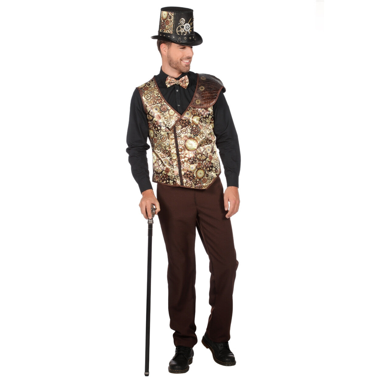 Op deze afbeelding zie je een Kostuums, van het merk Wilbers. Steampunk Vest Klokkenspel Man