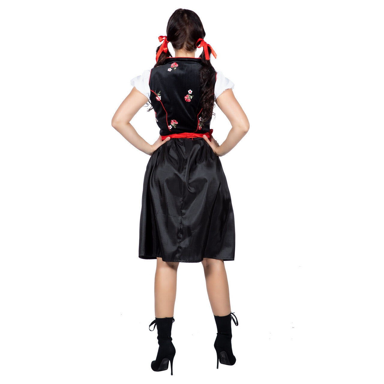 Op deze afbeelding zie je een Kostuums, van het merk Wilbers. Heidi Edelweiss Oktoberfest Dirndl Zwart Vrouw Kostuum