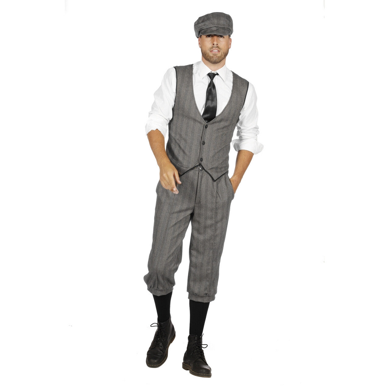Op deze afbeelding zie je een Kostuums, van het merk Wilbers. Roaring 20s Set Finn Peaky Kuitboek Man Kostuum