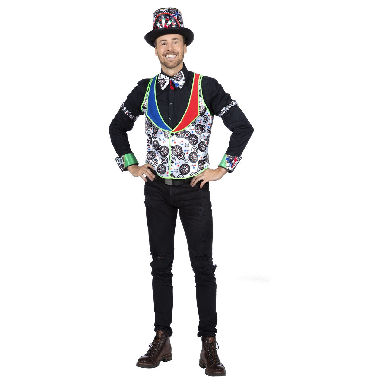 Op deze afbeelding zie je een Kostuums, van het merk Wilbers. Darts Gilet Barney Man