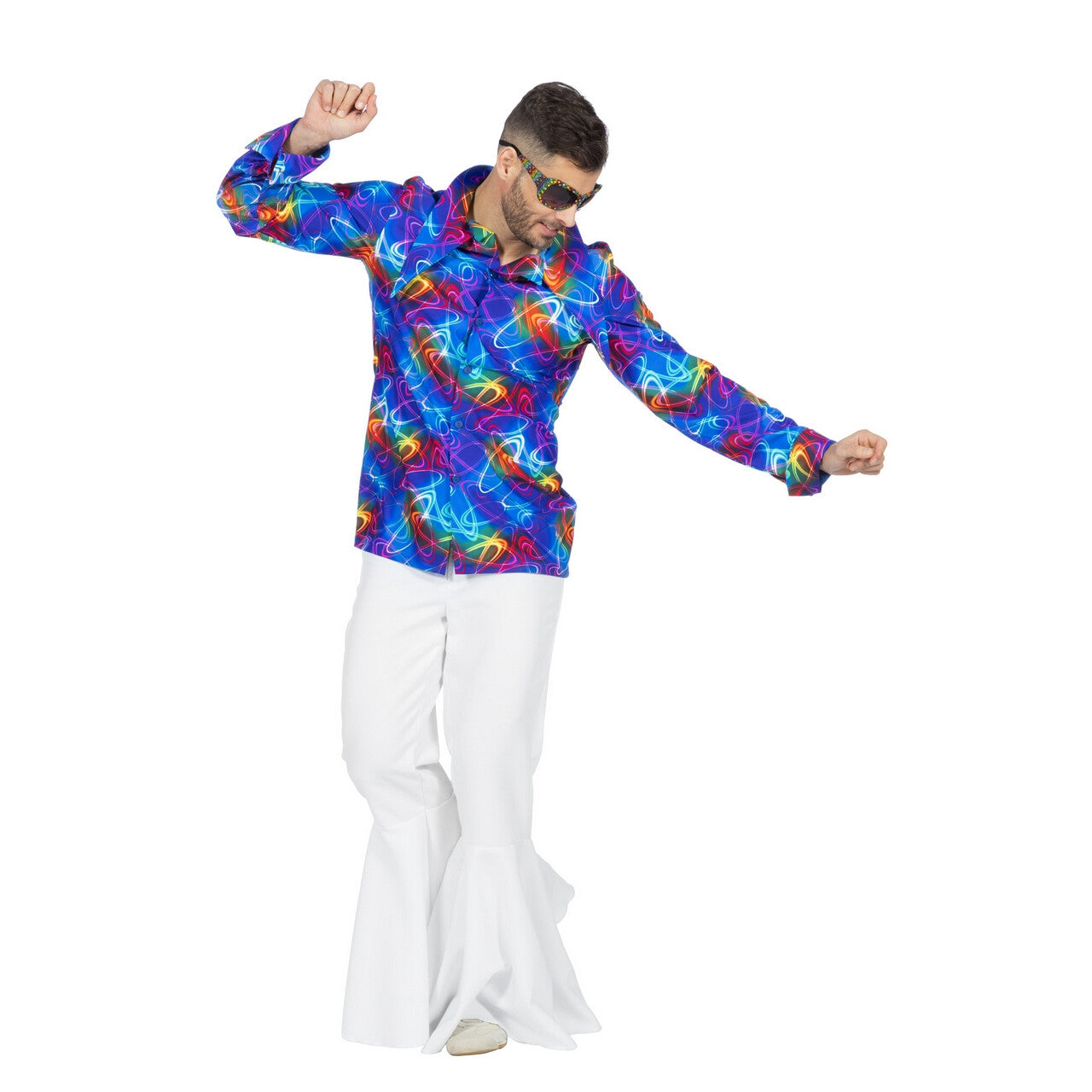 Op deze afbeelding zie je een Kostuums, van het merk Wilbers. Shirt Disco Atomic Swirls Man