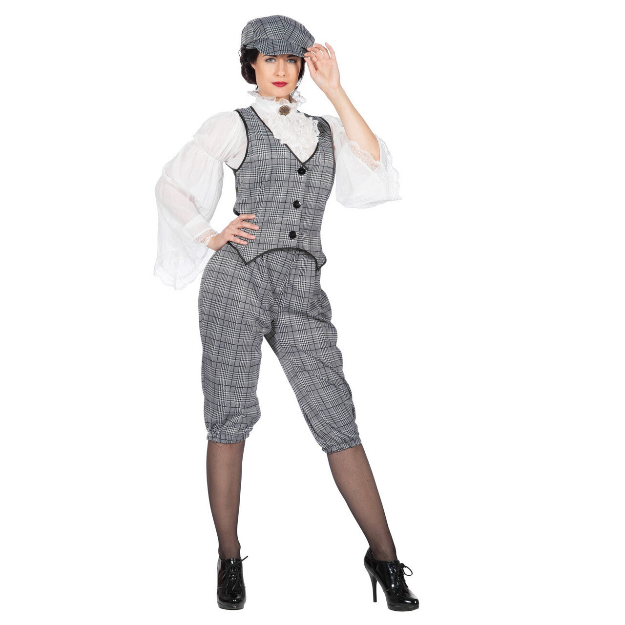 Op deze afbeelding zie je een Kostuums, van het merk Wilbers. Set Roaring 20s Lizzie Eastender Vrouw Kostuum
