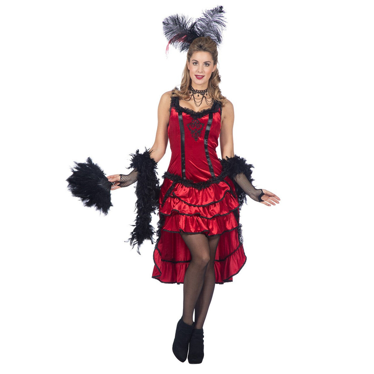 Op deze afbeelding zie je een Kostuums, van het merk Wilbers. Saloon Girl Kitty Luxe Vrouw Kostuum