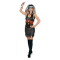 Leder -Look Indisches Kleid Damen