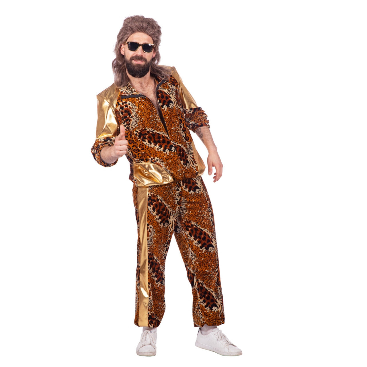 Leopardenprint-Camping-Kult-Look Herrenkostüm – Feestkleding365
