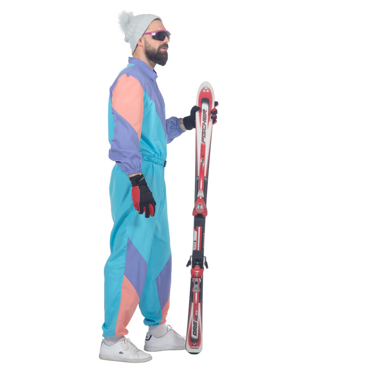 Op deze afbeelding zie je een Kostuums, van het merk Wilbers. Fout 80s Ski-Pak Man Kostuum