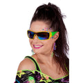 Neon Grün-Gelbe 80er Ski Sonnenbrille