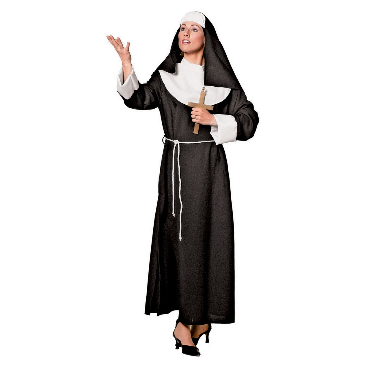 Op deze afbeelding zie je een Kostuums, van het merk Wilbers. Angelicaanse Non Vrouw Kostuum