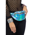 Holografische 80er Jahre Blau Festival-Bauchtasche