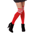 Cheerleader Socken Rot Mit Weißem Streifen