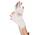 Gestrickte Fingerlose Handschuhe Weiß