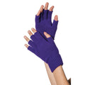 Lila Strick-Fingerlose Handschuhe