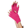 Neonpinke Strick-Handschuhe Ohne Finger