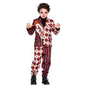 Op deze afbeelding zie je een Kostuums, van het merk Wilbers. Wijze Penny Scary Clown Jongen Kostuum