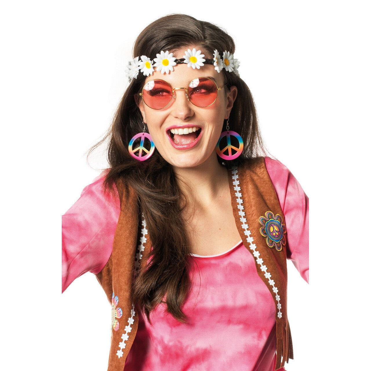 Op deze afbeelding zie je een Accessoires, van het merk Wilbers. Set Hippie Bloemen Vrede