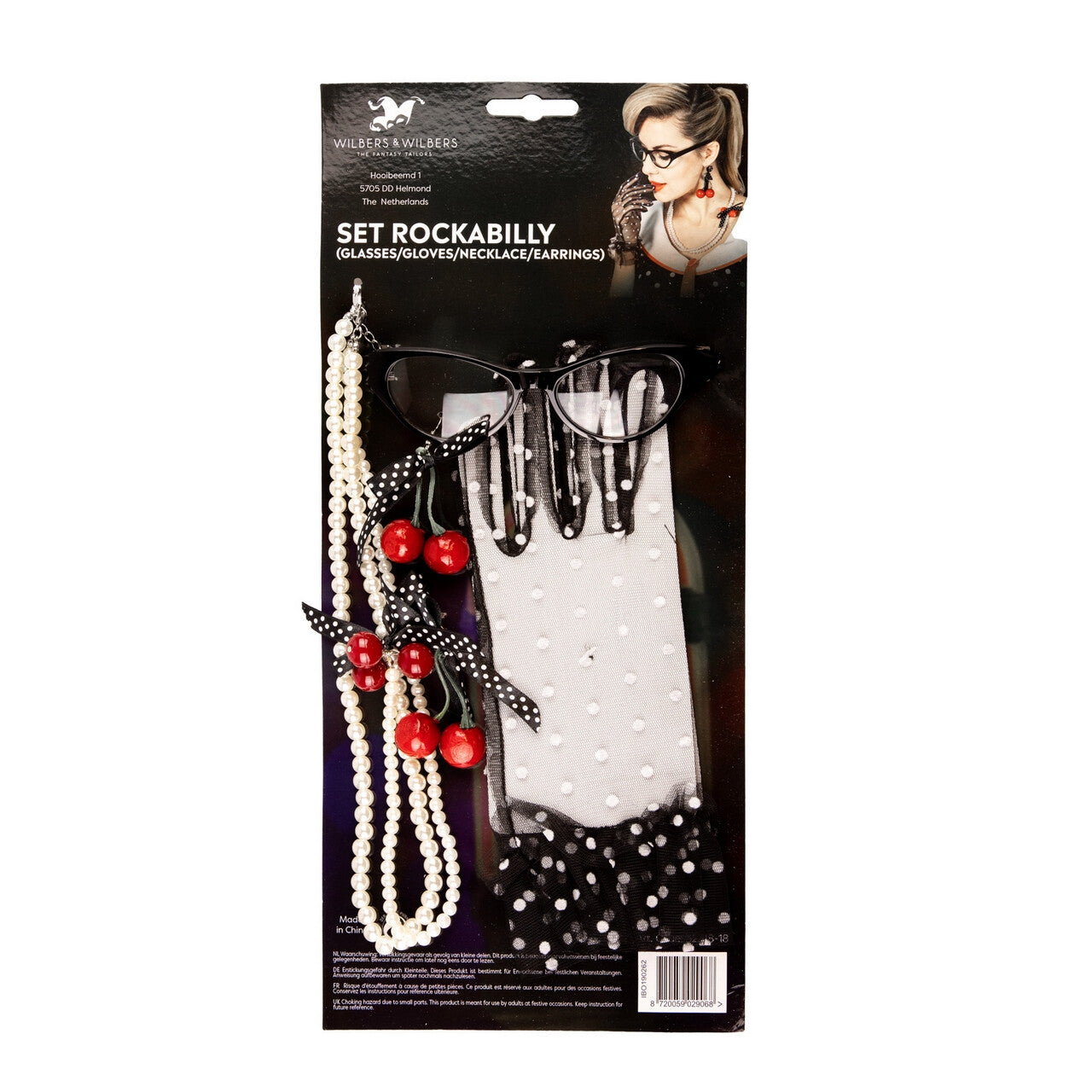 Op deze afbeelding zie je een Accessoires, van het merk Wilbers. Set Rockabilly Cherry Sweet