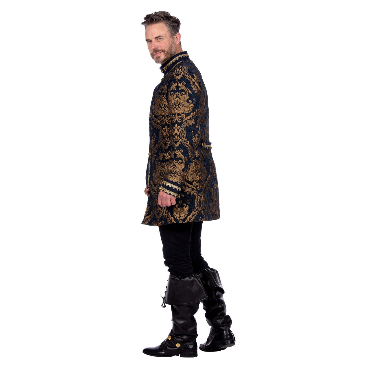 Op deze afbeelding zie je een Kostuums, van het merk Wilbers. Luxe Brokaten Jas Lord Kasteelrots Man