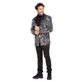 Luxus Glamour Guru Jackett Silber Herren
