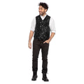 Glitzernde Paillettenweste Schwarz Herren