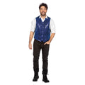 Showstopper Pailettenweste Blau Herren