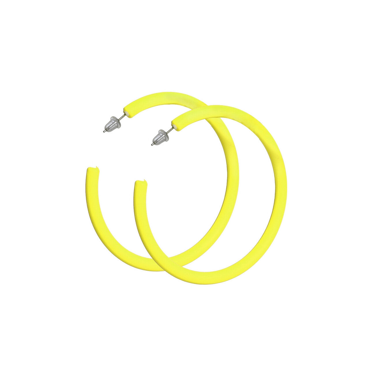 Op deze afbeelding zie je een Accessoires, van het merk Wilbers. Oorringen Neon Disco Yellow