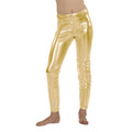 Metallic-Gold Glanzleggings Mädchen